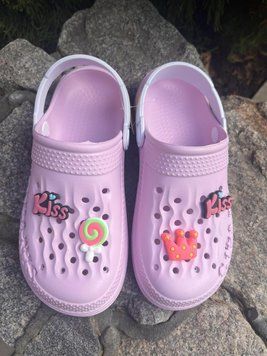 Крокси-сабо підліткові (Рожеві) 555 фото